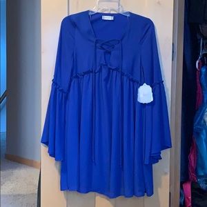 Blue shift dress